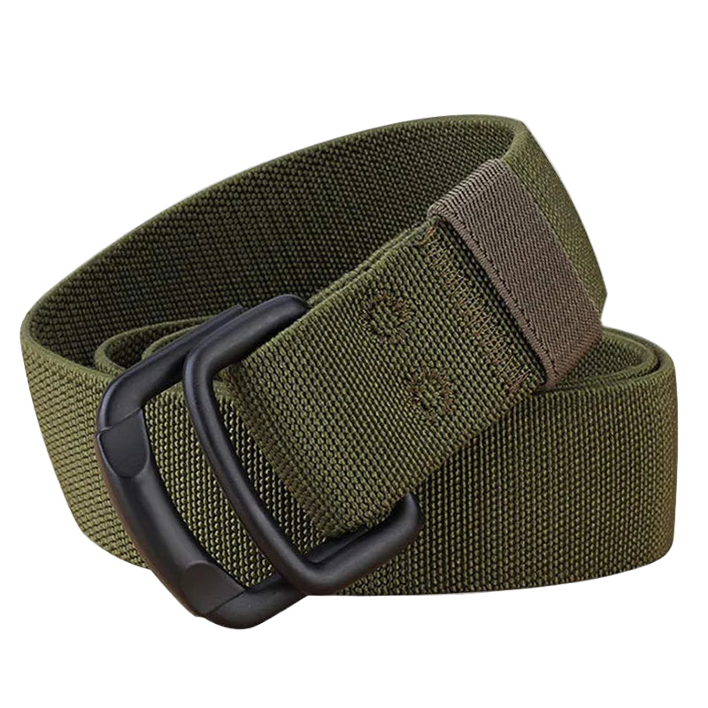 Green belt with black buckle on a white background, featuring the brand 'MaiKun'.