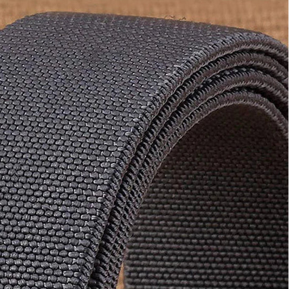Roll of high-quality nylon belt body on a brown background