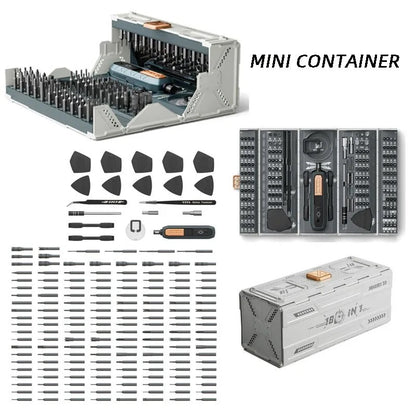 Juego de destornilladores 180 en 1 Torx Hex Phillips Puntas de precisión magnéticas