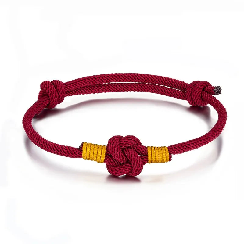 Milan Rope Bracelet - Adjustable Chinese Knot, 3mm Cotton