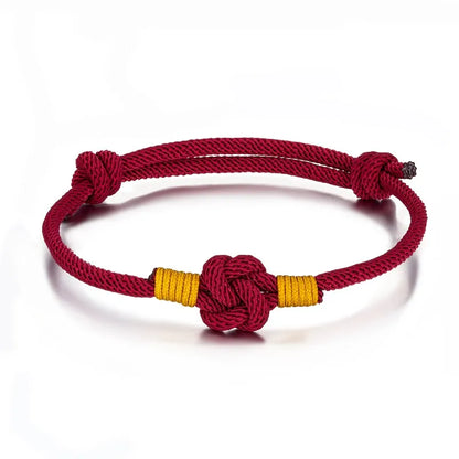Milan Rope Bracelet - Adjustable Chinese Knot, 3mm Cotton
