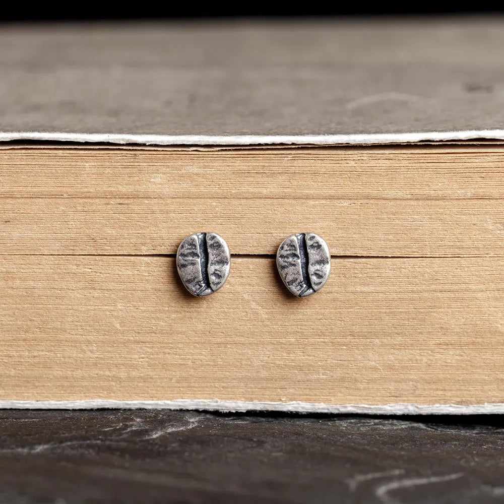 Coffee Bean Stud Earrings Punk & Vintage Style for Men & Women, Party & Wedding Jewelry