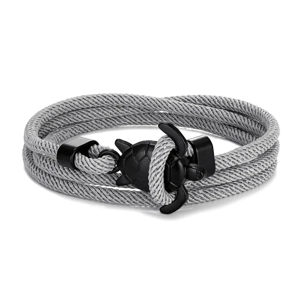 Sea Turtle Rope Bracelet  Hand-Braided Dark Blue Viking Style deideas