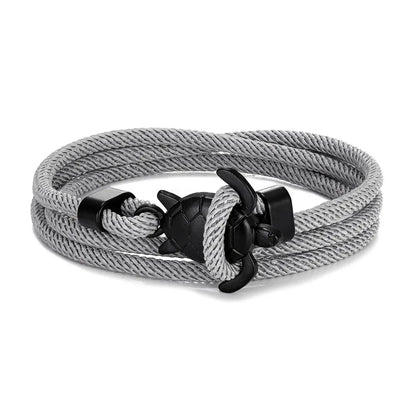 Sea Turtle Rope Bracelet  Hand-Braided Dark Blue Viking Style deideas