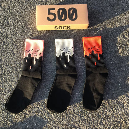 Calcetines de tripulación con costuras de colores, paquete de 3 - Algodón, EU 36-44, 5 combinaciones de colores, Unisex