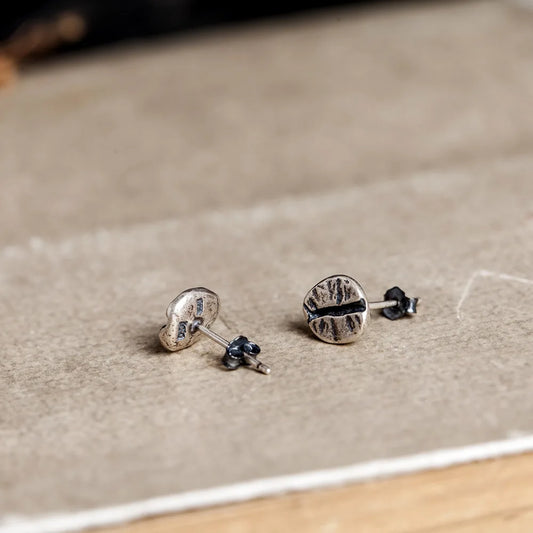 Coffee Bean Stud Earrings Punk & Vintage Style for Men & Women, Party & Wedding Jewelry