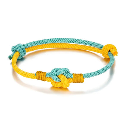 Milan Rope Bracelet - Adjustable Chinese Knot, 3mm Cotton