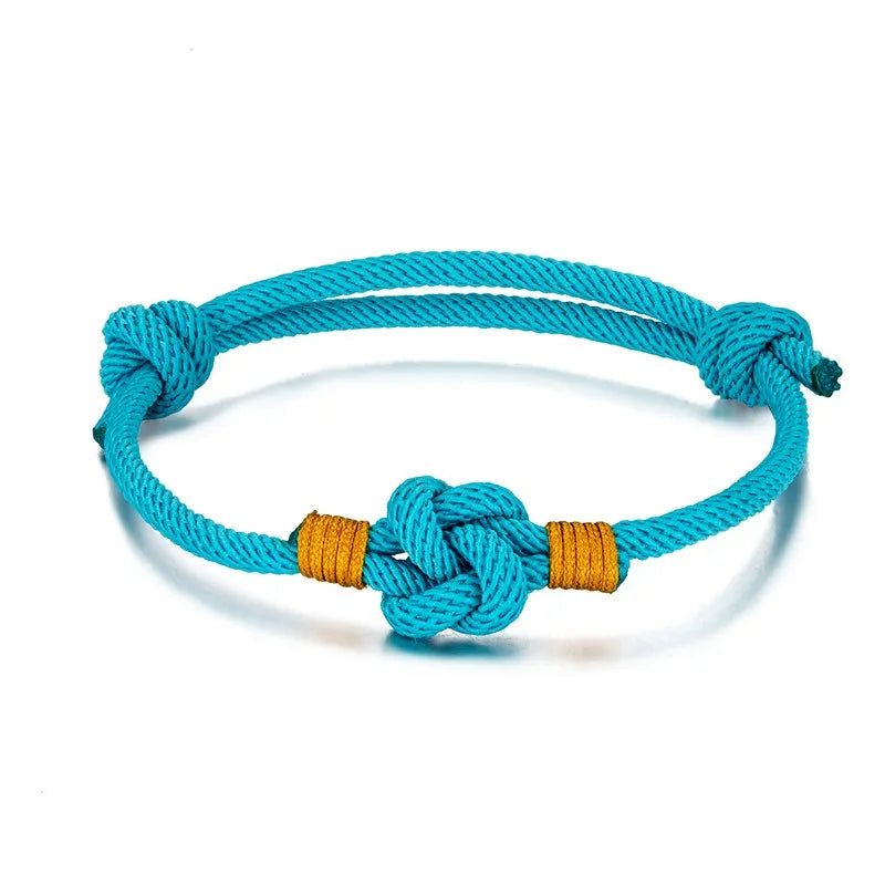 Milan Rope Bracelet - Adjustable Chinese Knot, 3mm Cotton