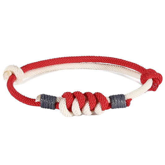 Pulsera de parejas de cuerda milanesa, pulsera de distancia ajustable
