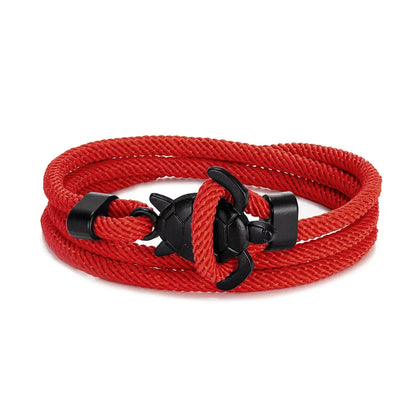 Sea Turtle Rope Bracelet  Hand-Braided Dark Blue Viking Style deideas