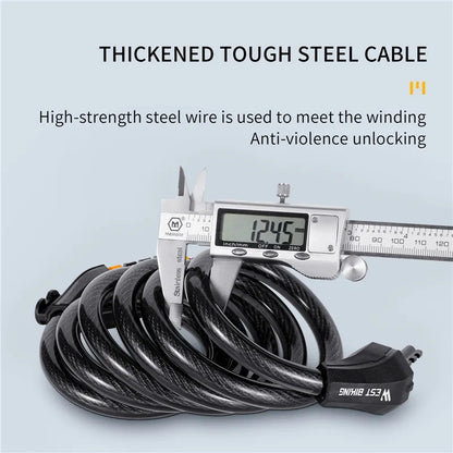 Bike Cable Lock Anti-Theft Password Security for MTB, Road, Scooter & Motorcycle