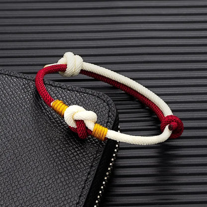 Milan Rope Bracelet - Adjustable Chinese Knot, 3mm Cotton