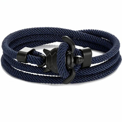 Sea Turtle Rope Bracelet  Hand-Braided Dark Blue Viking Style deideas