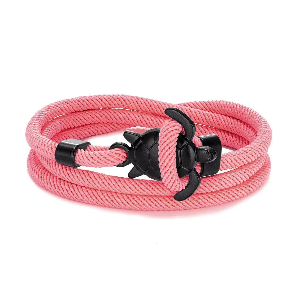 Sea Turtle Rope Bracelet  Hand-Braided Dark Blue Viking Style deideas