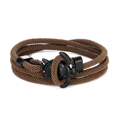 Sea Turtle Rope Bracelet  Hand-Braided Dark Blue Viking Style deideas