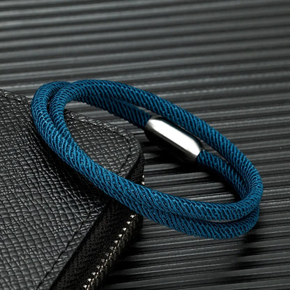 Pulsera de cuerda de aventura - Pulsera de supervivencia al aire libre con cierre magnético