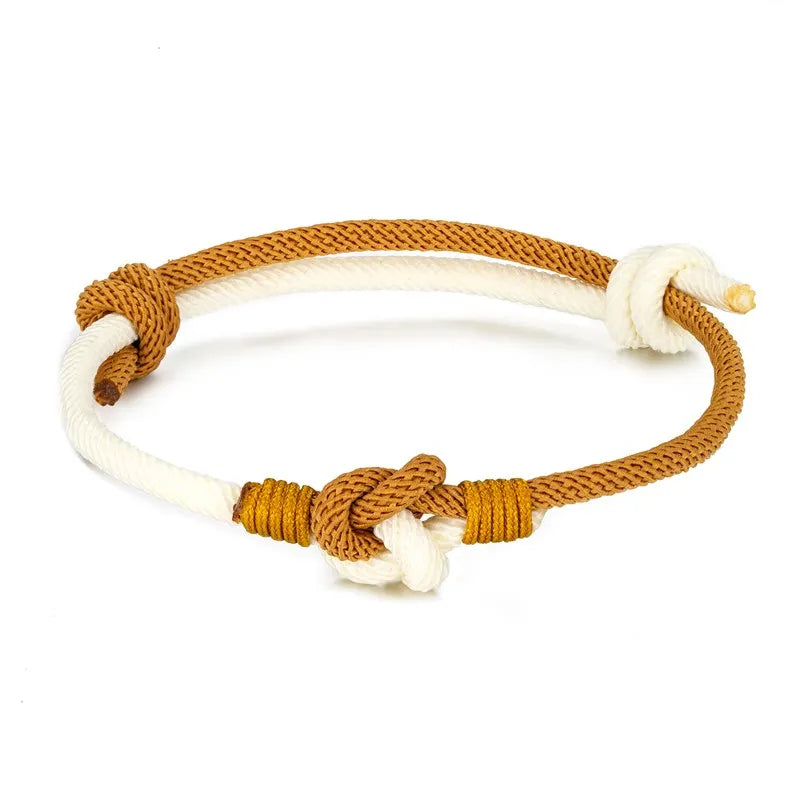Milan Rope Bracelet - Adjustable Chinese Knot, 3mm Cotton