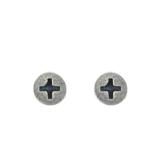 Gothic Screw Stud Earrings 925 Sterling Silver Retro Punk Jewelry, Perfect for You