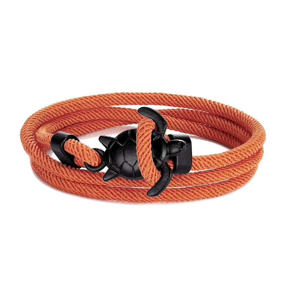 Sea Turtle Rope Bracelet  Hand-Braided Dark Blue Viking Style deideas