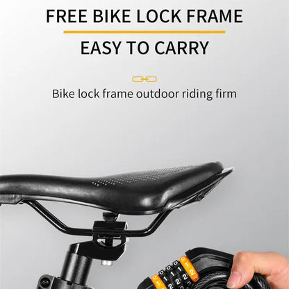 Bike Cable Lock Anti-Theft Password Security for MTB, Road, Scooter & Motorcycle