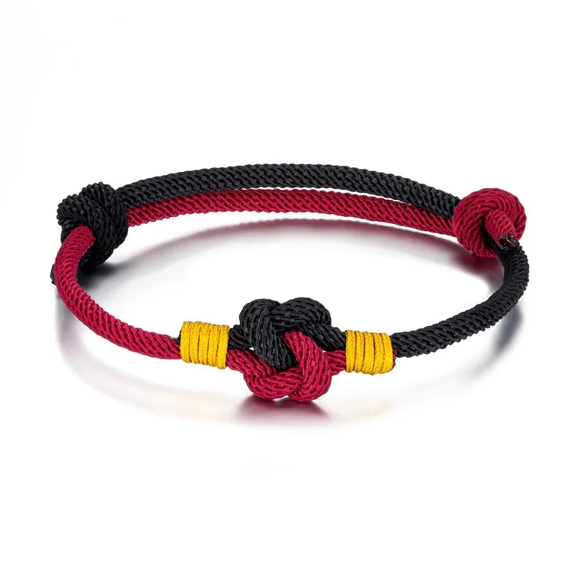 Milan Rope Bracelet - Adjustable Chinese Knot, 3mm Cotton