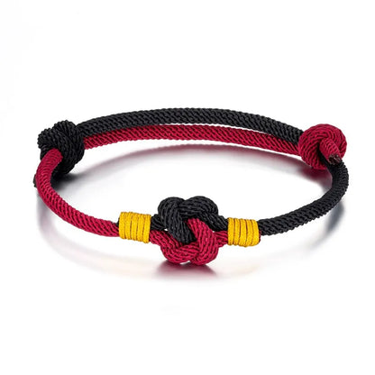Milan Rope Bracelet - Adjustable Chinese Knot, 3mm Cotton