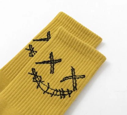 Calcetines Crew Bordados Paquete de 3 - Algodón, EU 36-44, 10 Combinaciones de Colores, Unisex