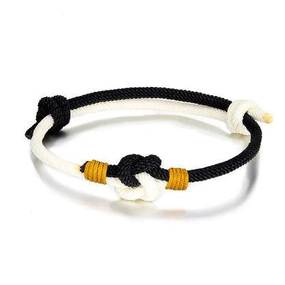 Milan Rope Bracelet - Adjustable Chinese Knot, 3mm Cotton