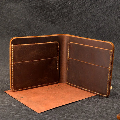 Iron Road Leather Wallet — Men’s Handcrafted Slim Bifold