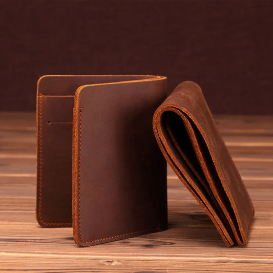 Iron Road Leather Wallet — Men’s Handcrafted Slim Bifold