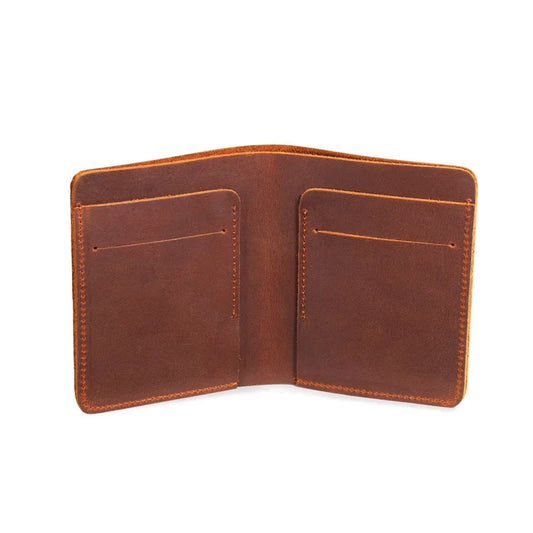 Iron Road Leather Wallet  Men’s Handcrafted Slim Bifold