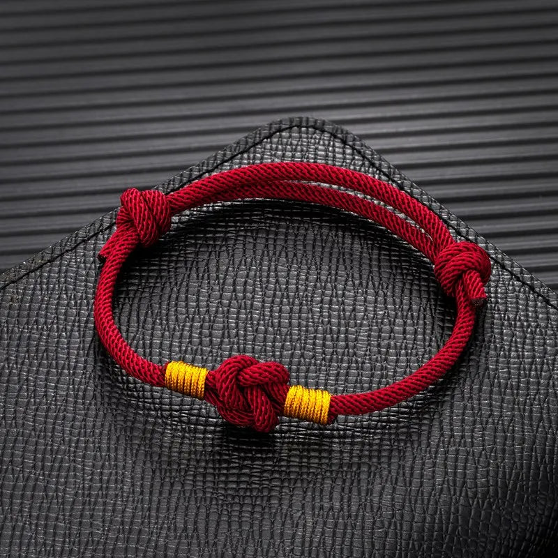 Milan Rope Bracelet - Adjustable Chinese Knot, 3mm Cotton