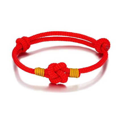 Milan Rope Bracelet - Adjustable Chinese Knot, 3mm Cotton