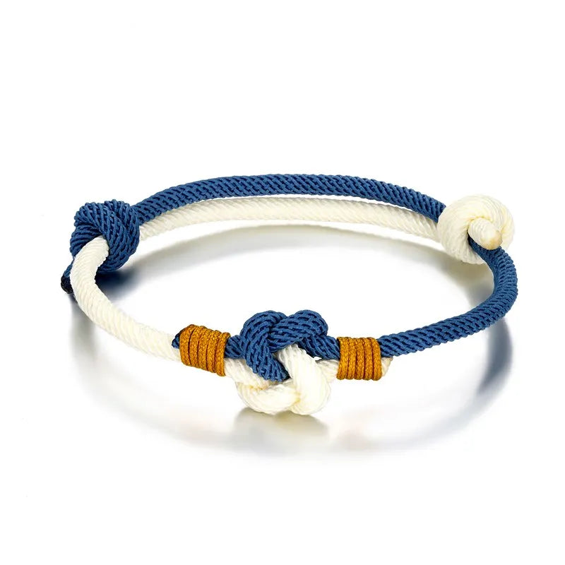 Milan Rope Bracelet - Adjustable Chinese Knot, 3mm Cotton