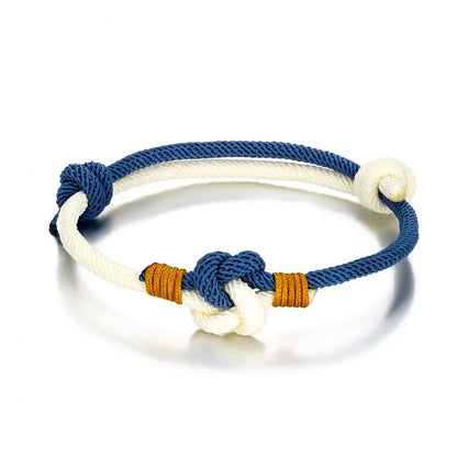 Milan Rope Bracelet - Adjustable Chinese Knot, 3mm Cotton