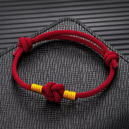Milan Rope Bracelet - Adjustable Chinese Knot, 3mm Cotton