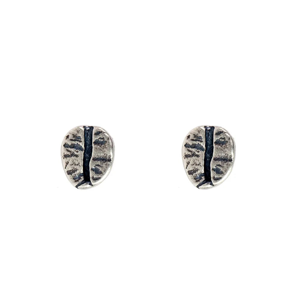 Coffee Bean Stud Earrings Punk & Vintage Style for Men & Women, Party & Wedding Jewelry