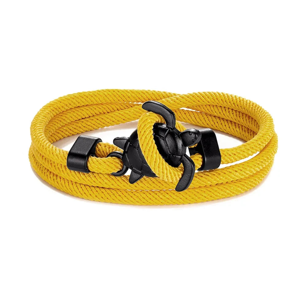 Sea Turtle Rope Bracelet  Hand-Braided Dark Blue Viking Style deideas