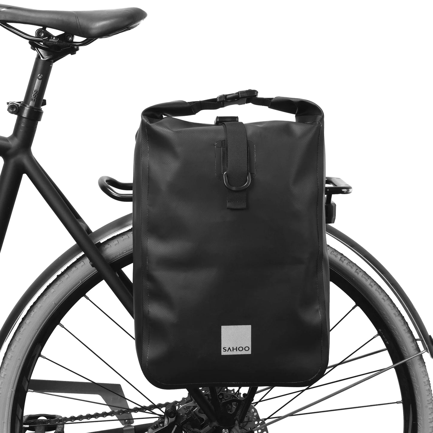 Waterproof Bike Rear Pannier Bag  10L Large Capacity with Reflective Strips