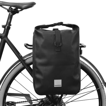 Waterproof Bike Rear Pannier Bag  10L Large Capacity with Reflective Strips