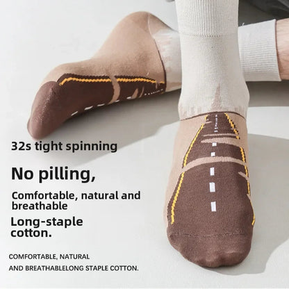 Adventure Ready Cotton Socks Breathable, Anti-Odor, Unisex Mid-Calf Style for Walking, Cycling & Riding