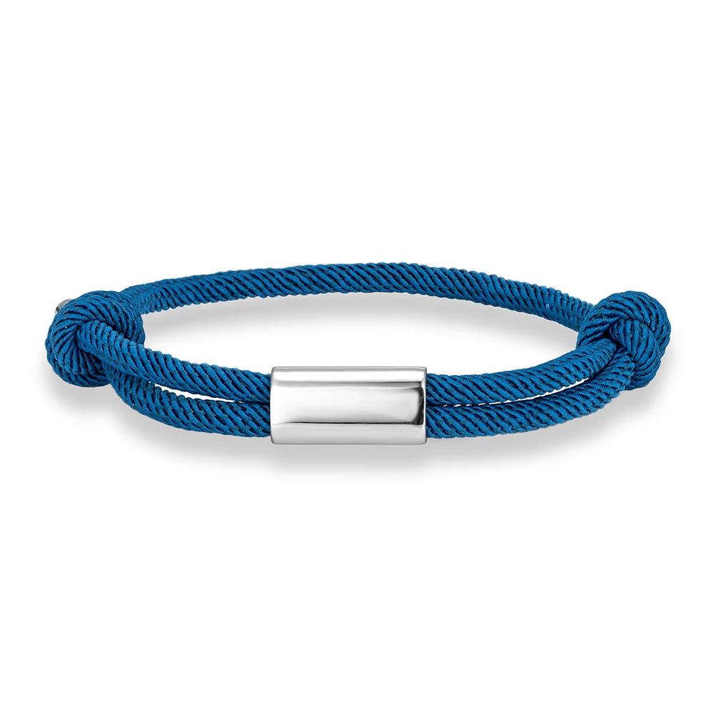 Pulsera de cuerda personalizada – Grabado de nombre personalizado | Náutica Boho Unisex