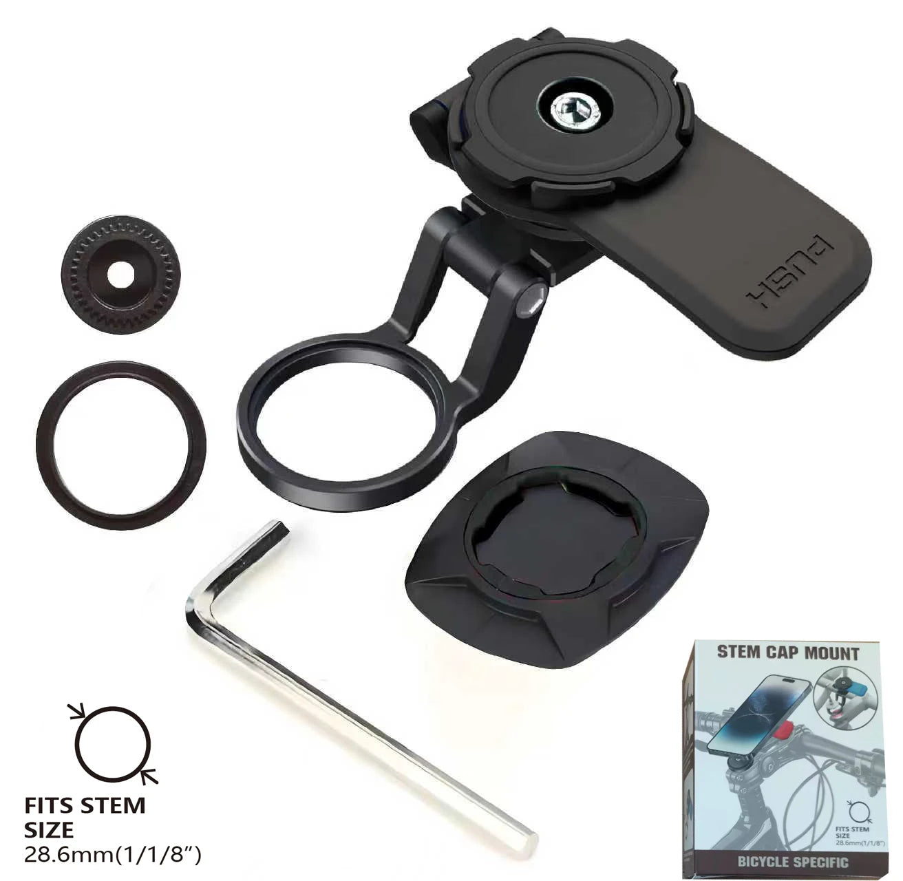 Motorcycle Phone Holder Anti-Shock Dampener Universal Handlebar Mount for iPhone & Android