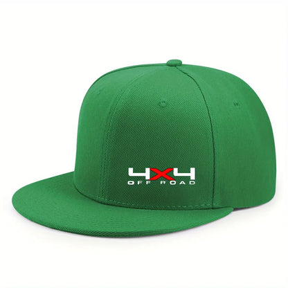 Solid Color Snapback Hat - Adjustable Flat Brim Hip-Hop Trucker Cap Unisex