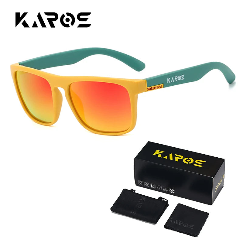 Gafas de sol deportivas polarizadas de camuflaje - UV400, lente TAC, 63 mm, estuche incluido, 10 diseños
