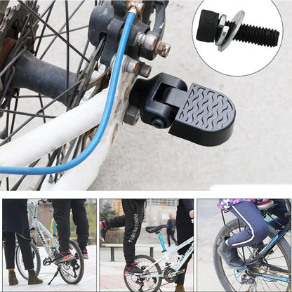 Folding rear pedals for bicycles Aluminum alloy non-slip footrests with quick release