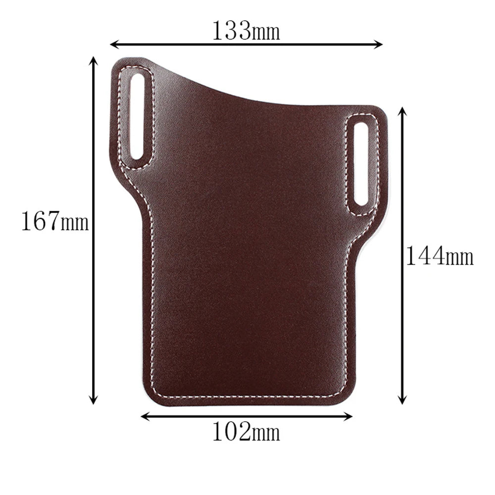 Funda de cuero para teléfono con clip para cinturón – Estuche de cuero sintético para hombres, 2 colores