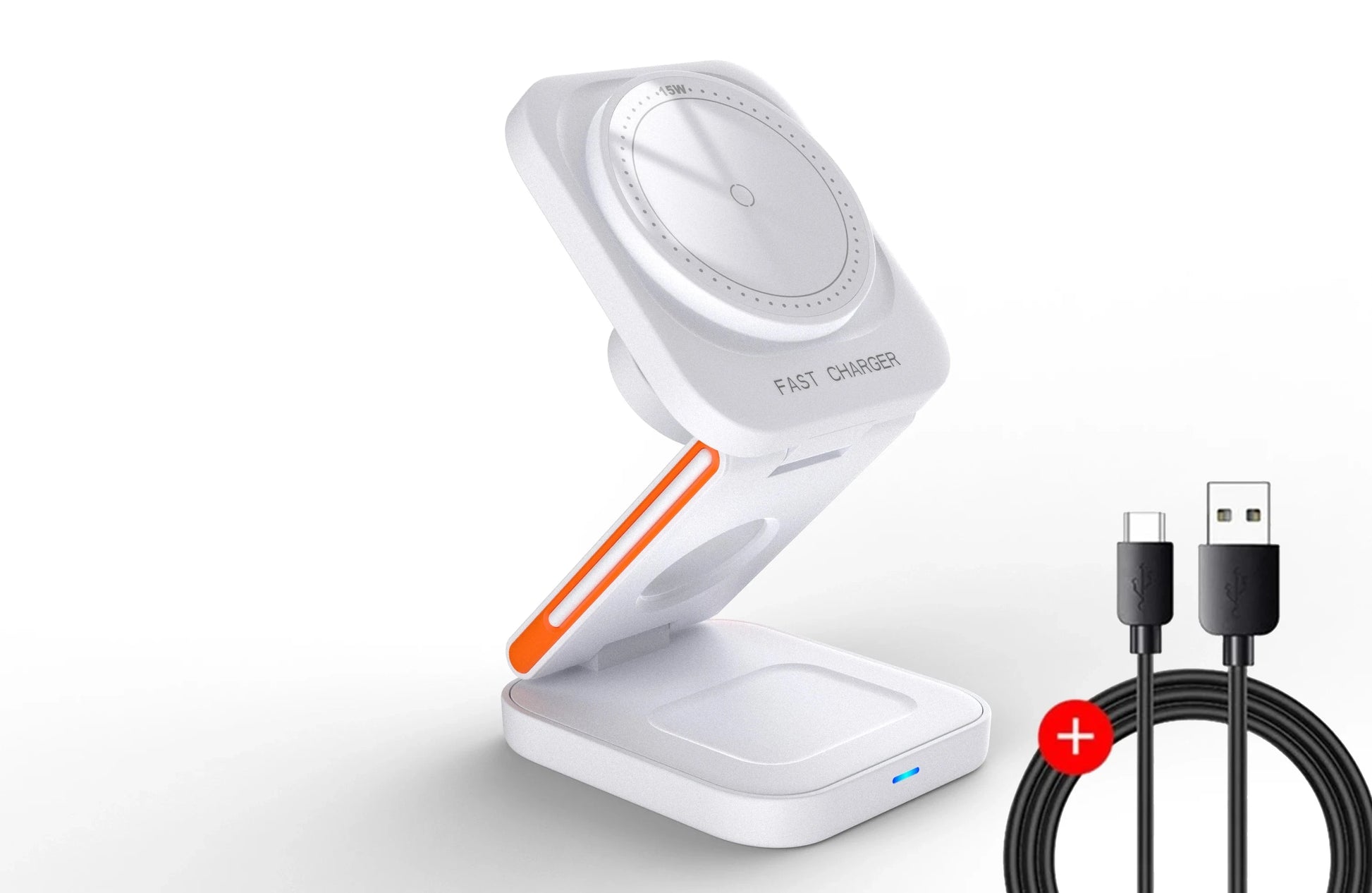 Foldable Magnetic Wireless Charging Station for iPhone, Apple Watch and AirPods deideas