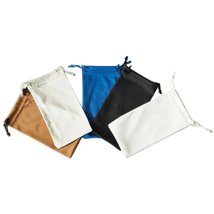 Bolsa para Gafas de Microfibra - Suave con Cordón, 18x9cm, 6 Colores, Unisex