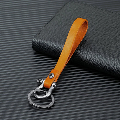 RideHook Nautical Shackle Leather Keyring